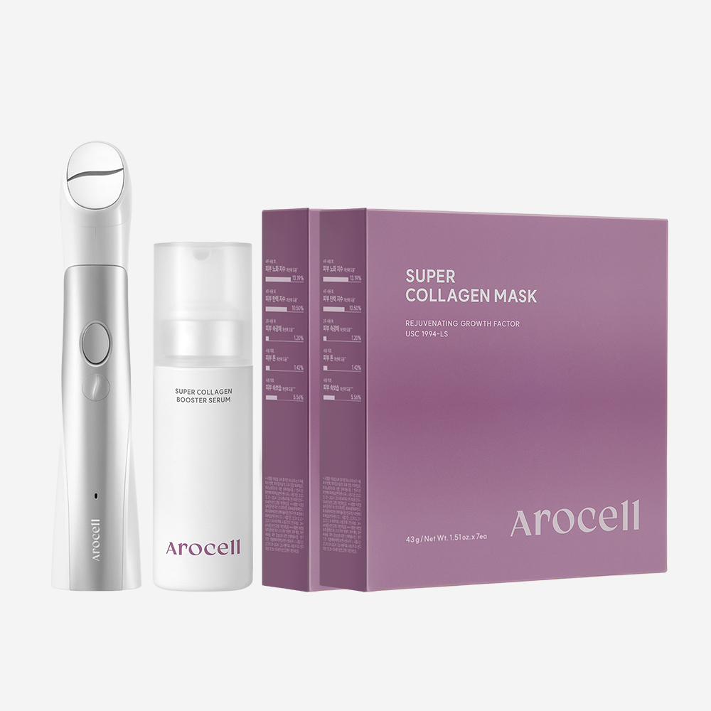 아로셀 아크 토닝 디바이스+슈퍼 콜라겐 마스크 14매+슈퍼 콜라겐 부스터 세럼 70ml 제품 이미지
