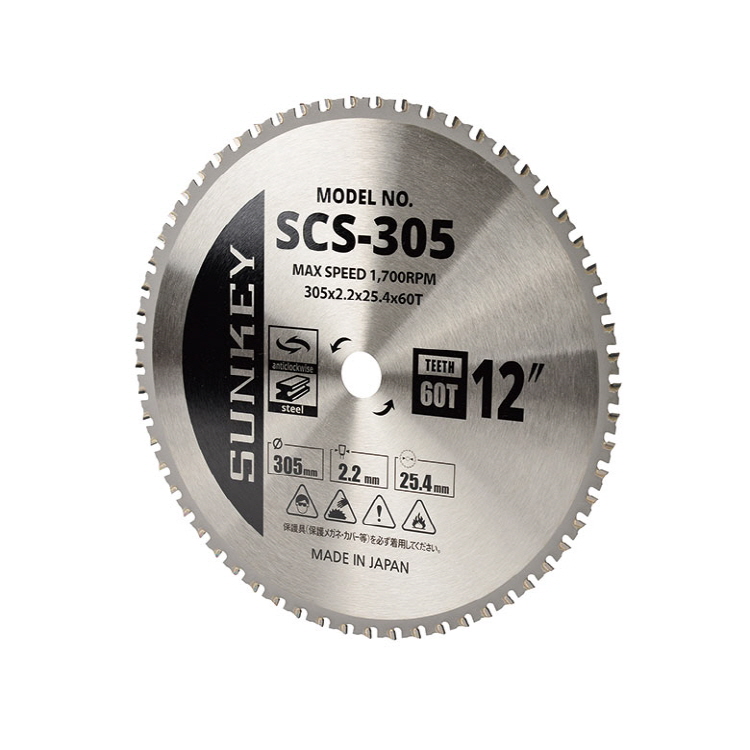 썬키 팁소 원형톱날 금속용 305x25.4x2.2mm 60T SCS-305 - 상품 이미지