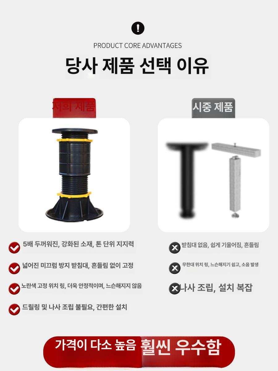 강력 지지대 가구 기둥 보강 소파 높이 조절 브래킷 압축봉 선반 튼튼한 - 상세 이미지 4