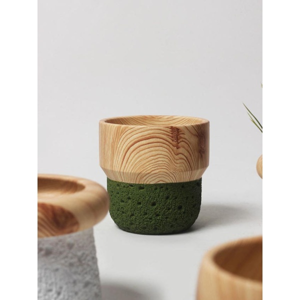 모던 인테리어 도자기 예쁜 미니 시멘트 다육이 거실 공기정화 식물 13.5 x 13.5cm 시멘트 내추럴 시멘트 13.5 x 13.5 x 13.5cm - 상품 이미지