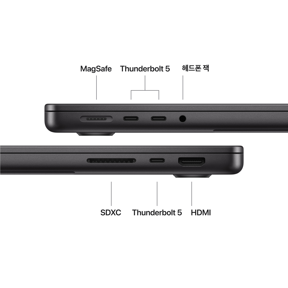 애플 맥북프로 14 M5 Pro CPU 15코어 GPU 16코어 24GB, 1TB, 스페이스 블랙 상품 이미지