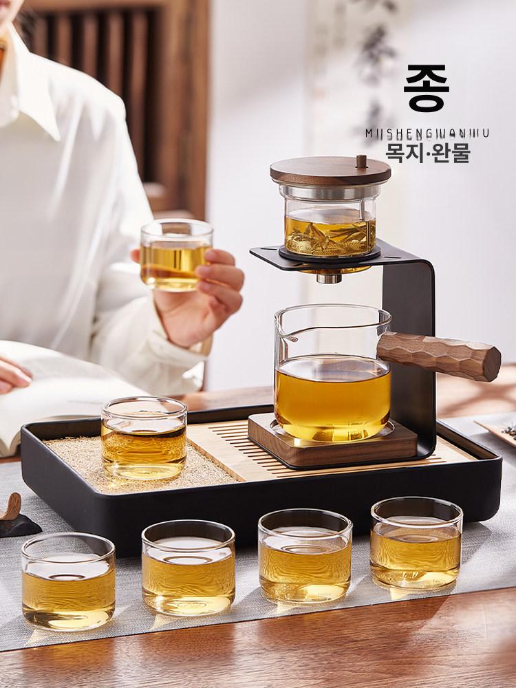 도자기 내열유리 표일배 원터치 티메이커 약탕기 티팟 찻 11 투명400ml 받침미포함 - 상세 이미지 2