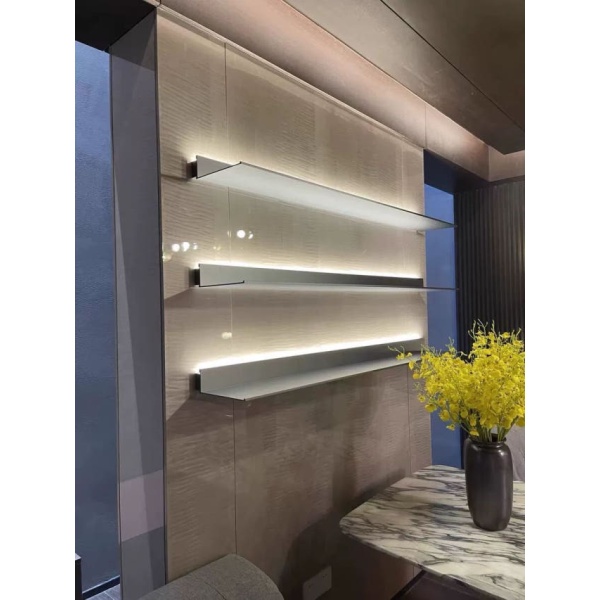 모던스타일 벽걸이 LED 선반 수납 침실 책꽂이 다용도 벽면 무광블랙 길이200cm 깊이 23 무광블랙 길이100cm 깊이 23 - 상세 이미지 5