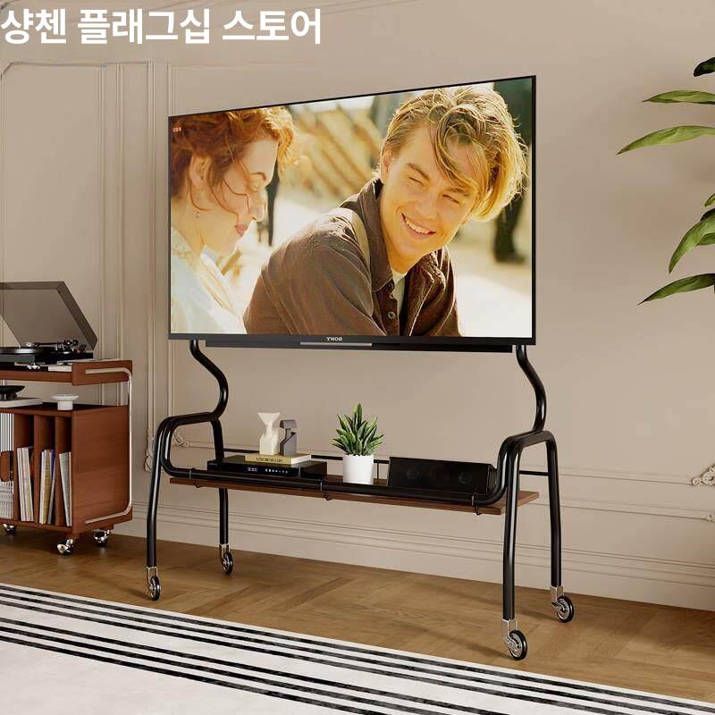 이동식 tv거치대 이동형 스탠드 스텐 티비 거실 철제 고중량 무빙 높이조절 이미지 6