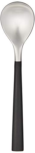 야나기소리 커틀러리 츠바메산죠 스테인리스제 검은색 손잡이 디저트 스푼 무광