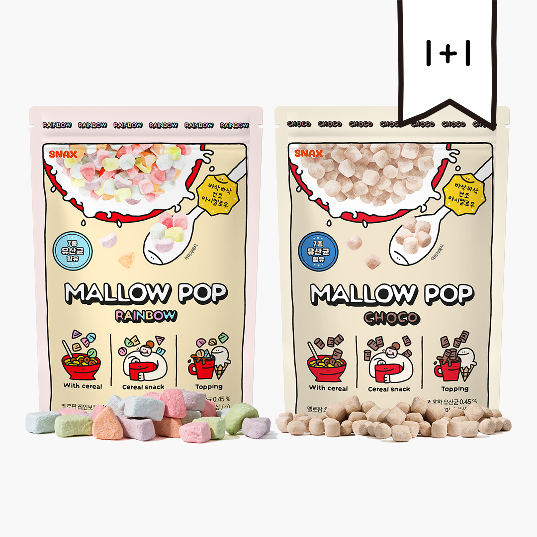 멜로팝 레인보우 건조 마시멜로 110g 1+1 이미지 3