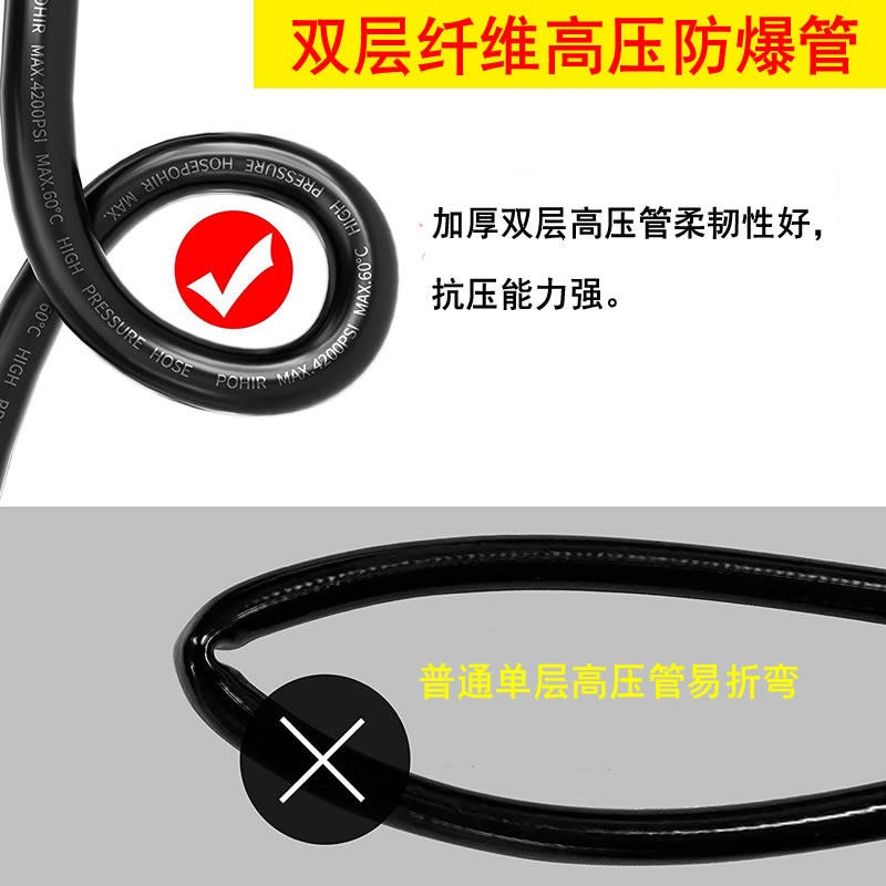 노즐 고압 분사 배관 청소 세차 분수 뚫는 기계 뚫어뻥 호스 세척노즐 하수구 막힘 해결 38 퀵 커넥트 10미터 - 상세 이미지 2