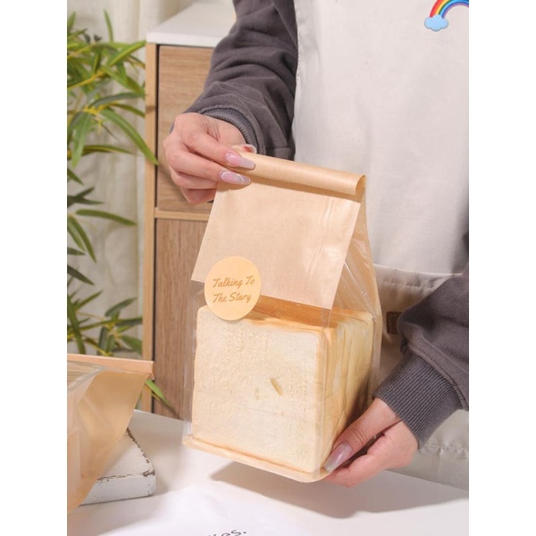 프리미엄 베이커리 식빵 봉투 크라프트 비닐 빵끈 소형 봉지 스티커 크래프트 5-7장 10개 미니 화이트 봉투 10개 - 상세 이미지 3