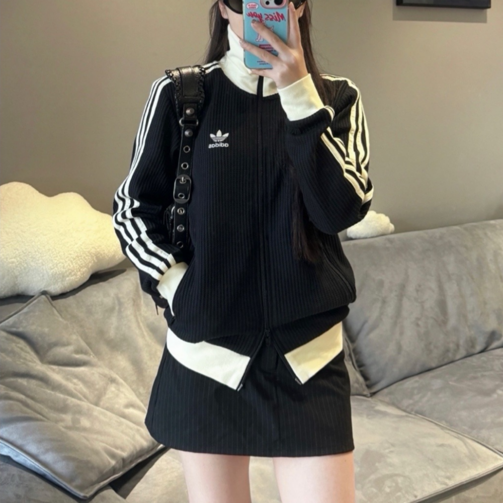 아디다스 오리지널 와플 하이넥 클래식 긴팔 남여공용 져지 - 상품 이미지