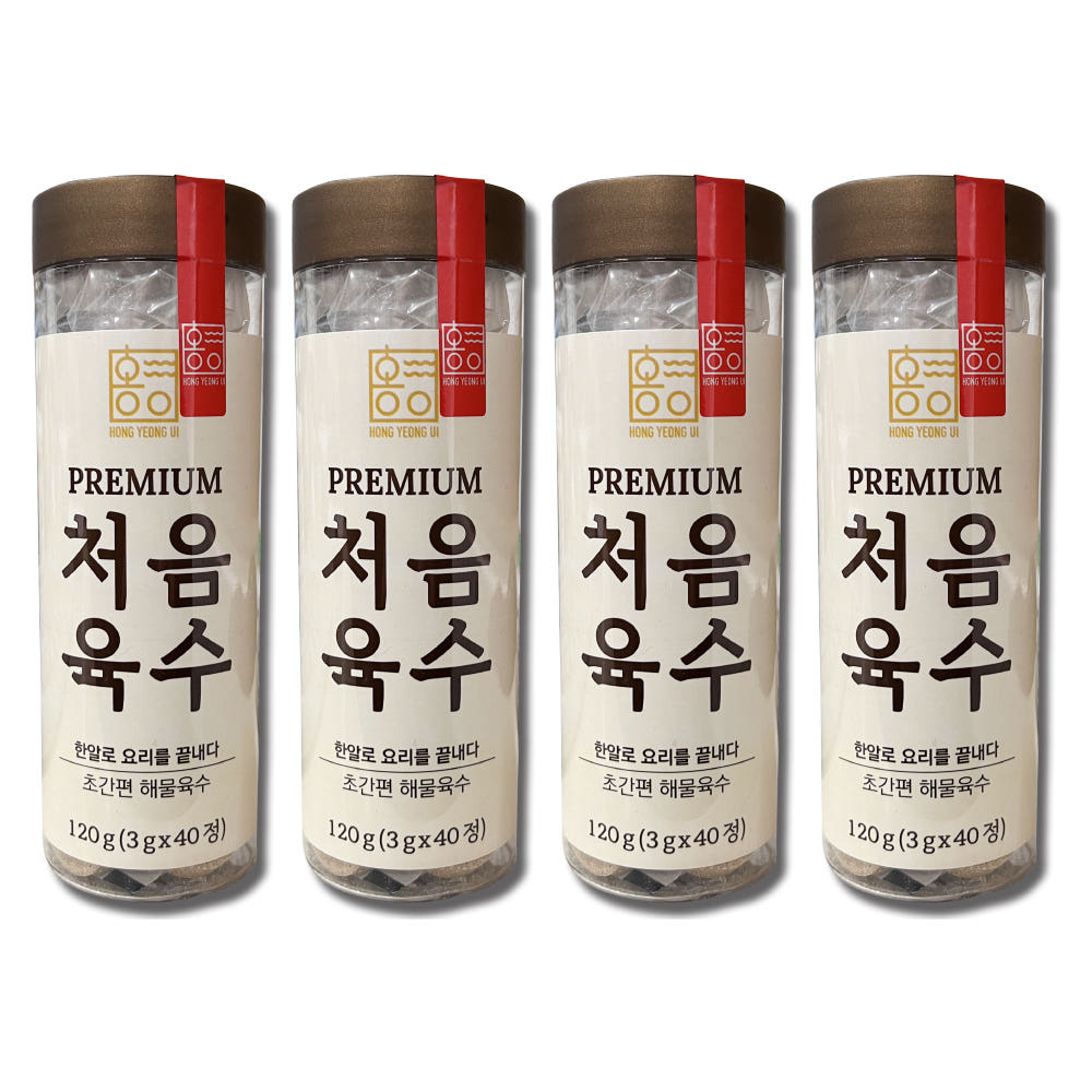 홍영의 동전 코인 처음육수120g 4개, 붉은대게백간장100ml 2개 더진한 고체 육수 - 메인 이미지