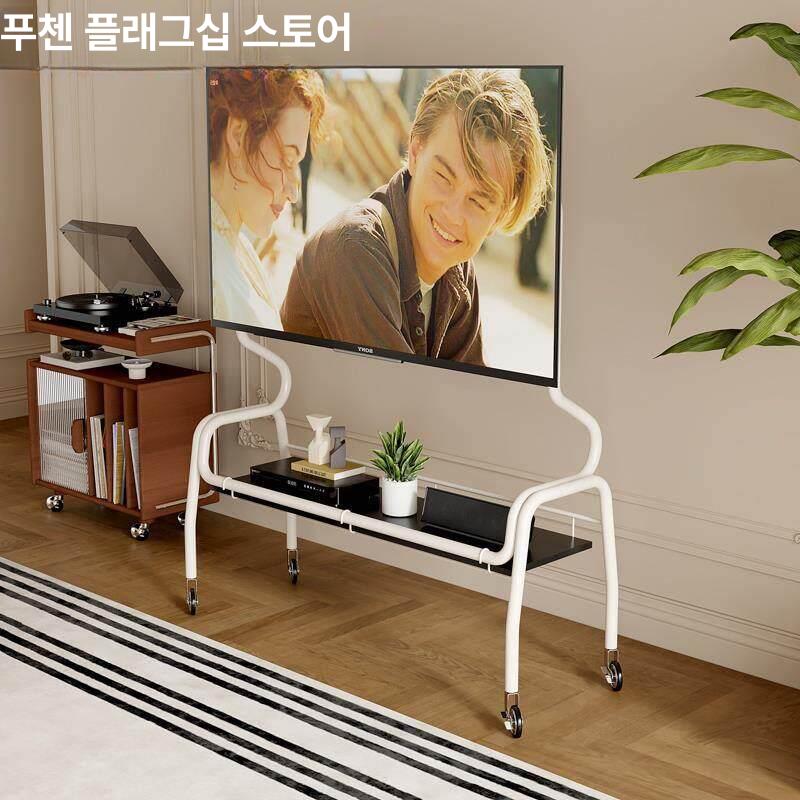 이동식 tv거치대 이동형 스탠드 스텐 티비 거실 철제 고중량 무빙 높이조절 - 상세 이미지 3