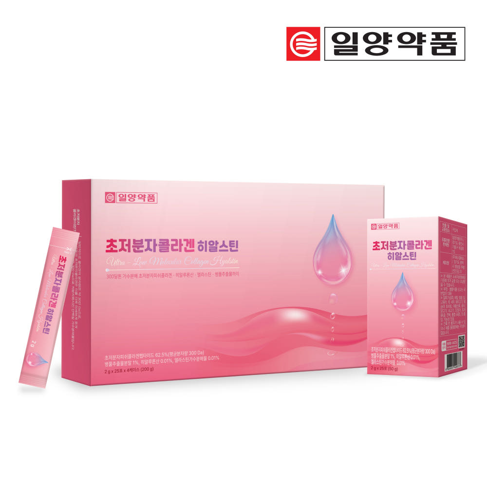 일양약품 초저분자 초분자 어린 콜라겐 펩타이드 엘라스틴 히알루론산 100포 제품 이미지