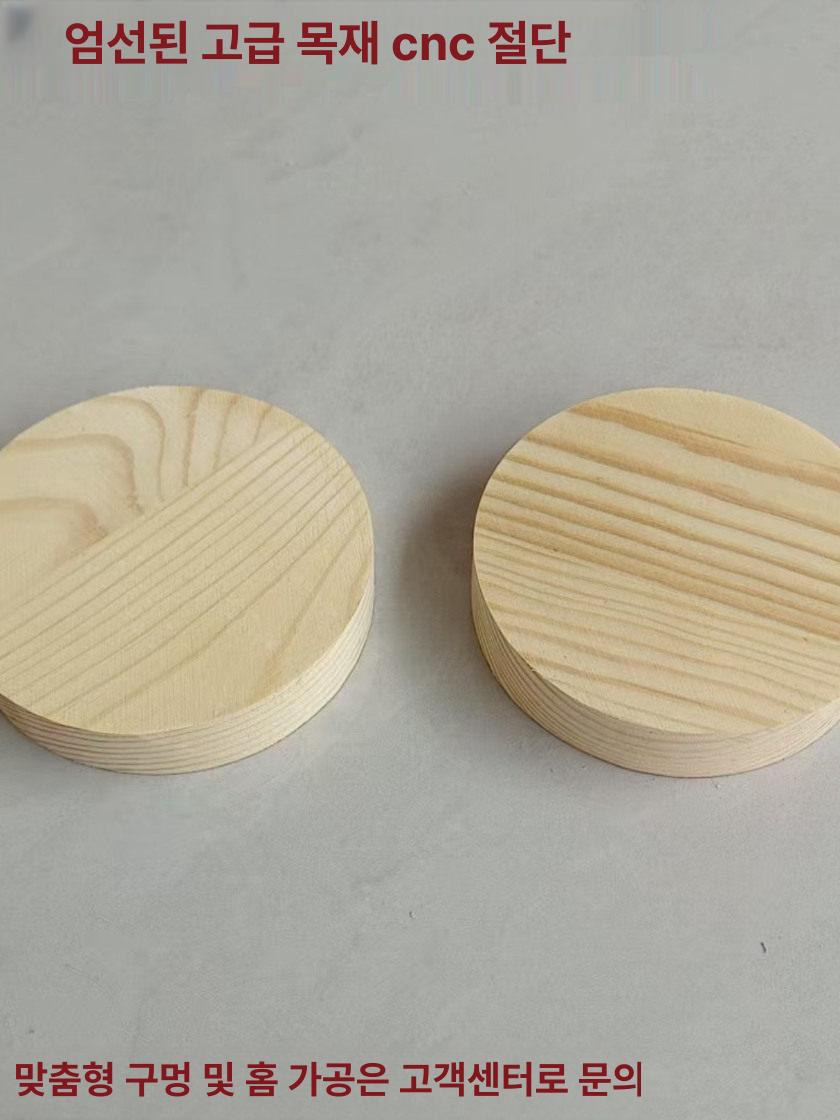 우드 버닝 재료 소나무 판자 나무판 원형 두께 1cm 지름 8cm 2 개 - 상세 이미지 5