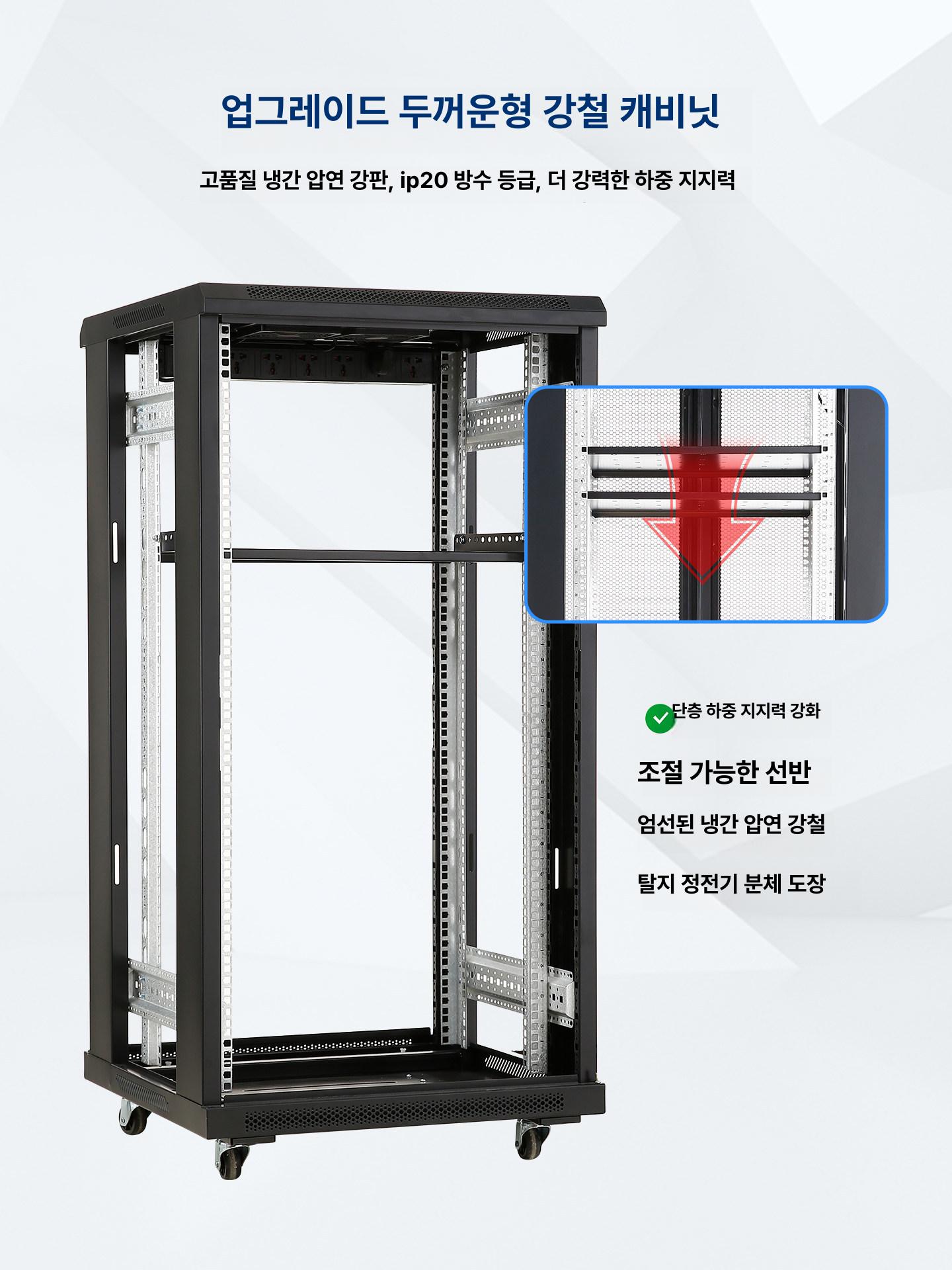 통신렉 허브 공유기 전산실 호스팅 서버랙 캐비넷 벽걸이형 허브랙 블랭크 전산랙 단자함 - 상세 이미지 3