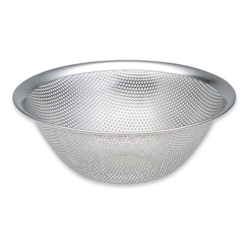 야나기소리 스테인리스 펀칭 스트레이너 19cm 일본제 채반 일체성형 주방 조리도구 스테인리스제 츠바메산조