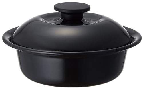 노다호로 내열냄비 법랑 가스IH대응 소형 1인용 일본제 코코나베 시부쿠로