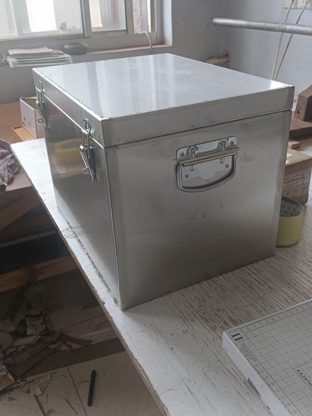 포터적재함 화물 1톤트럭적재함 공구상자 대형 스테인레스 36x26x26 단일 걸이형 양쪽 손잡이 - 상세 이미지 4