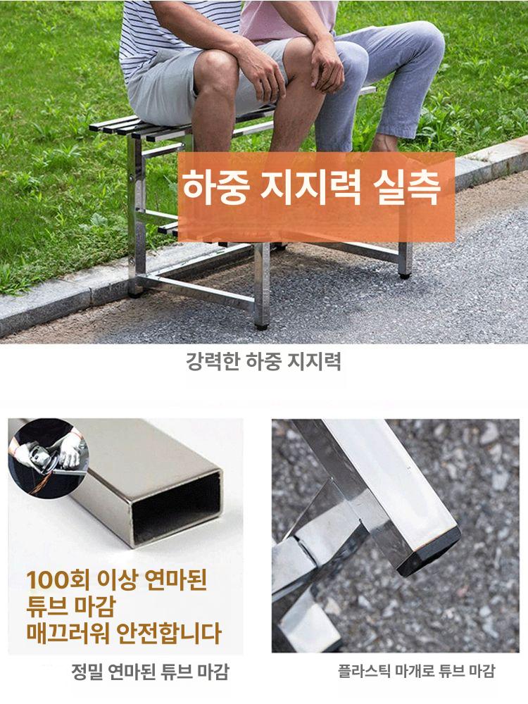 3단 스텐 화분 야외 선반 다이 식물 [두꺼운형] 3칸 100cm - 상세 이미지 3