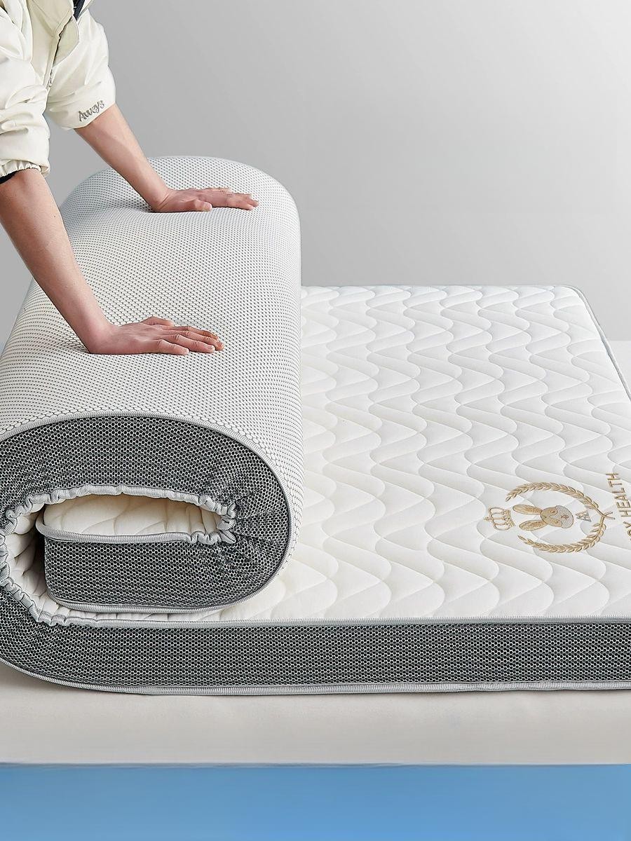 기숙사 매트리스 원룸 허리에좋은 침실 5cm 루이 래빗 화이트 웨이브 80 x 190cm 학생용 침대 - 상품 이미지