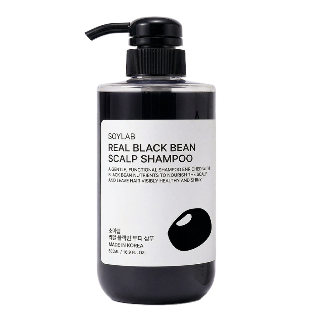 소이랩 리얼 블랙빈 탈모 완화 저자극 검은콩 두피 진정 샴푸 500ml, 1개 - 상품 이미지