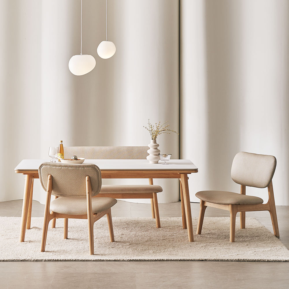 장인가구 칸토르모노 세라믹 낮은 식탁 테이블 4인 1400