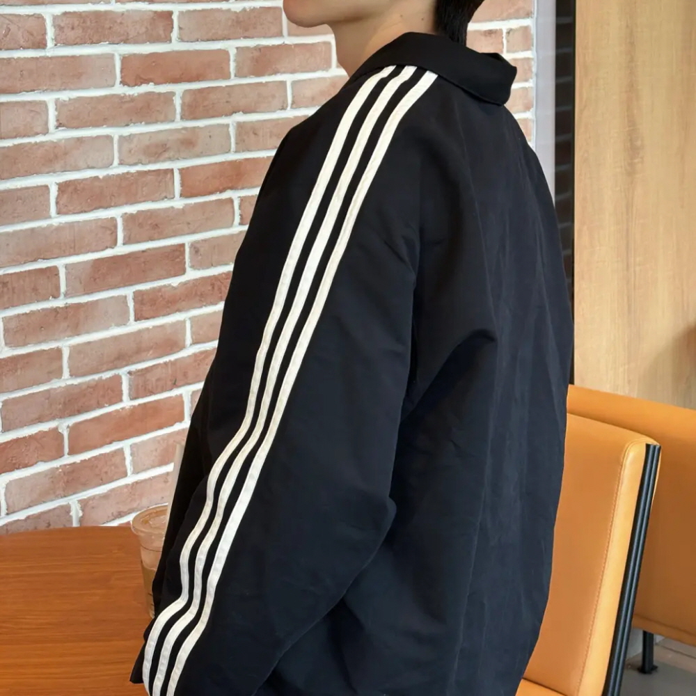 아디다스 오리지널 럭비 폴로 피케 카라 남녀공용 티셔츠 긴팔 블랙 IY7375 이미지 6