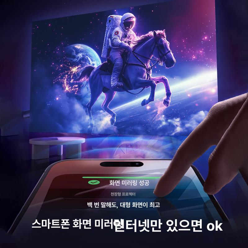 미니 컴팩트 스마트 4K 프로젝터 빔 휴대용 HY300 스마트 [스마트시스템+모바일프레젠테이션] 기본구성 - 상세 이미지 4