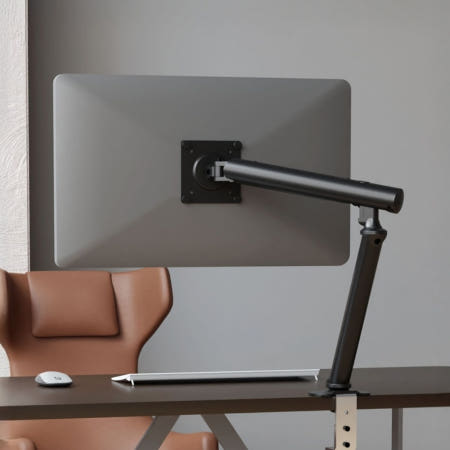 싱글 모니터암 36인치 벽면밀착 모니터걸이 컴퓨터 게이밍 업무 책상