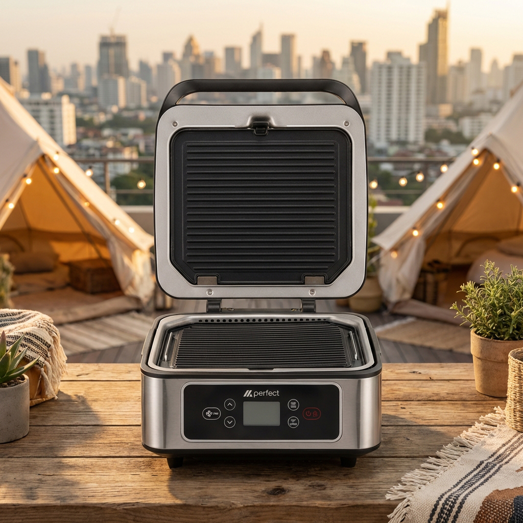 퍼펙트그릴 연기안나는 양면 리프팅 스프링 전기 그릴 홈쇼핑 방송제품 특허상품 온라인총판 제품 이미지