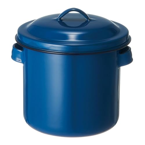 노다호로 법랑 탱크 뚜껑 손잡이형 12cm 블루