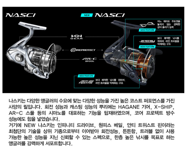 시마노 26 나스키 스피닝릴 민물 바다 볼락 광어 우럭 찌낚시 루어 낚시 릴 C2000S - 상세 이미지 5