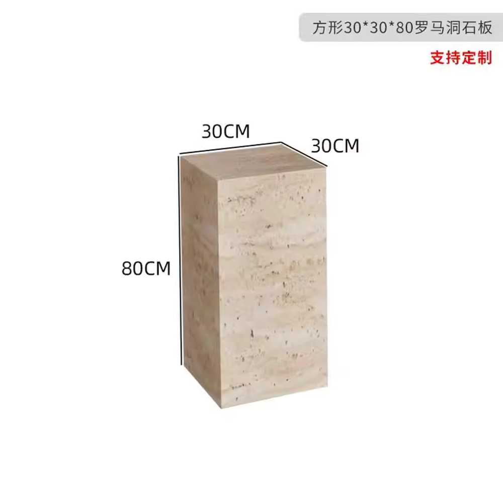사각 전시대 나무색 스튜디오 사무실 진열대 박스 정사각형 30x30x50cm 이미지 8