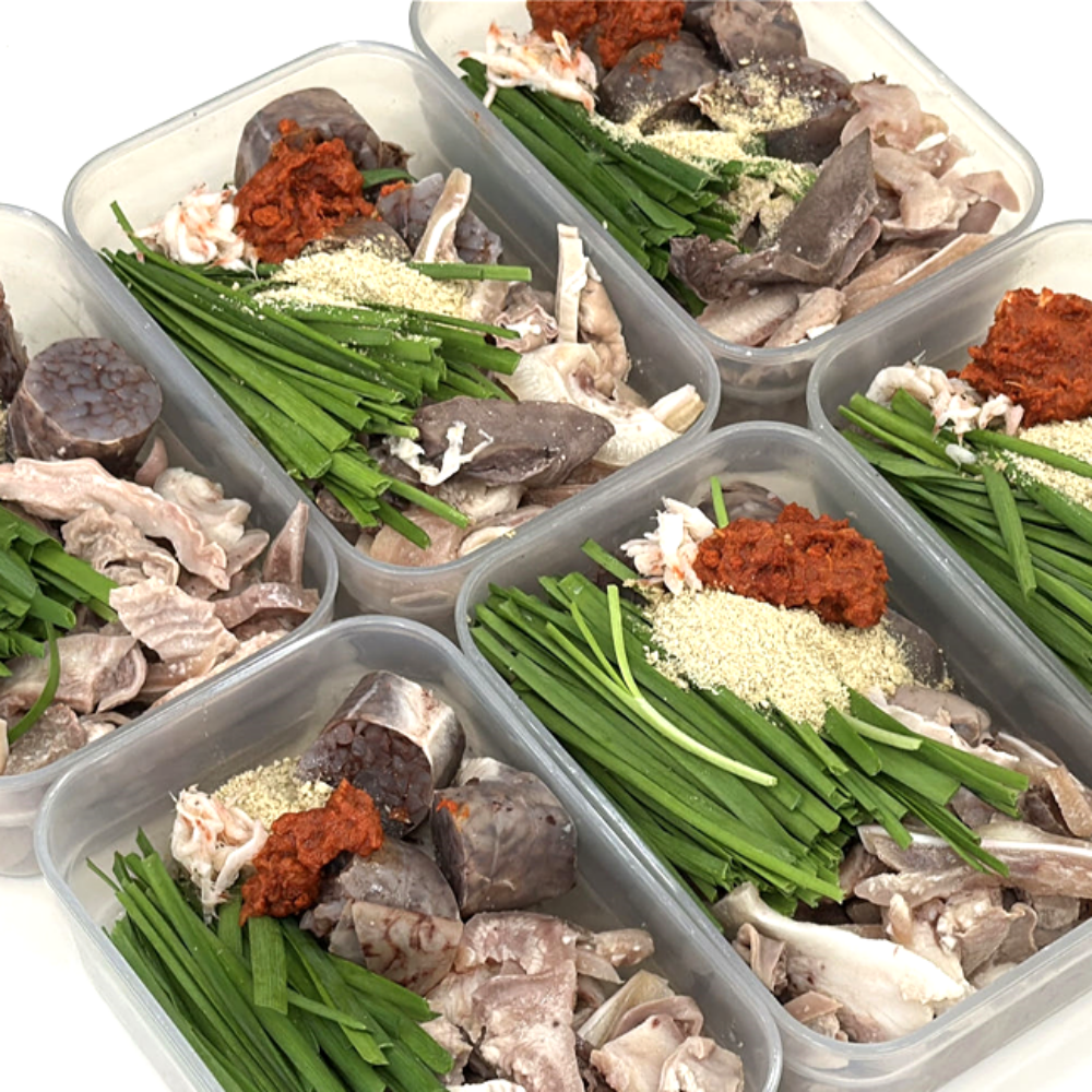 국내산 삶은 돼지머리고기 오소리감투 염통 소창 머릿고기수육 돼지국밥 순대국 재료 1kg 이미지 2