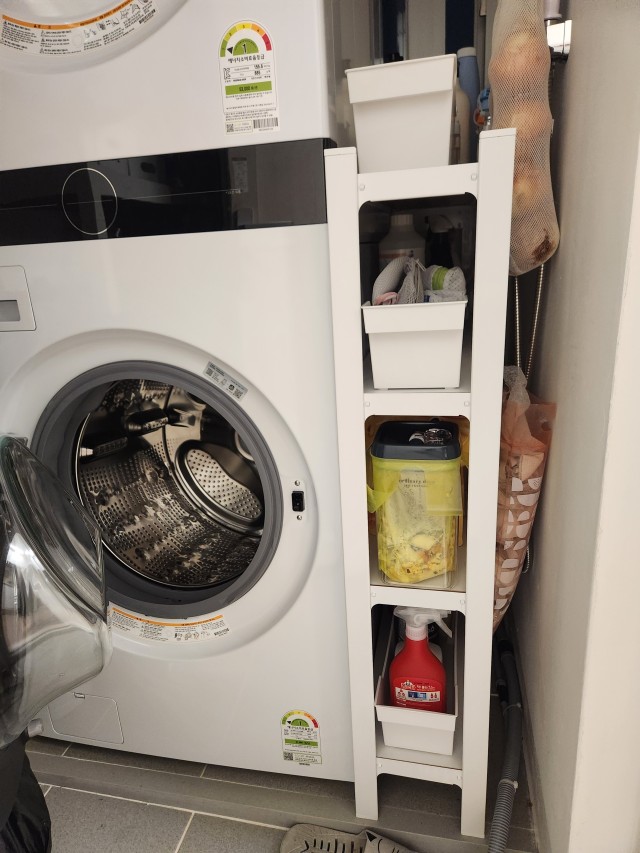 틈새수납장 철제 다용도실 베란다 거실 모듈 수납장 슬림 선반 랙 제작 3040120 5단