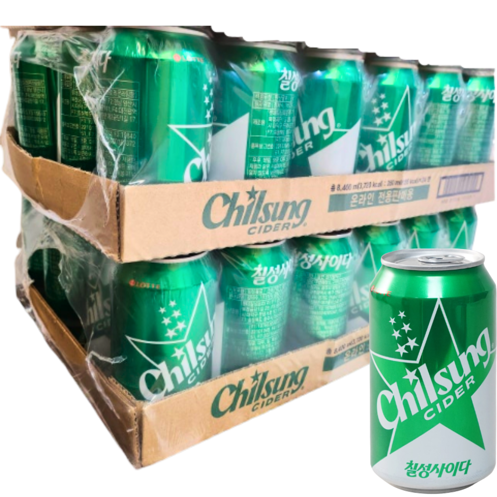 칠성사이다 오리지널 350ml x48캔 탄산음료 - 상품 이미지