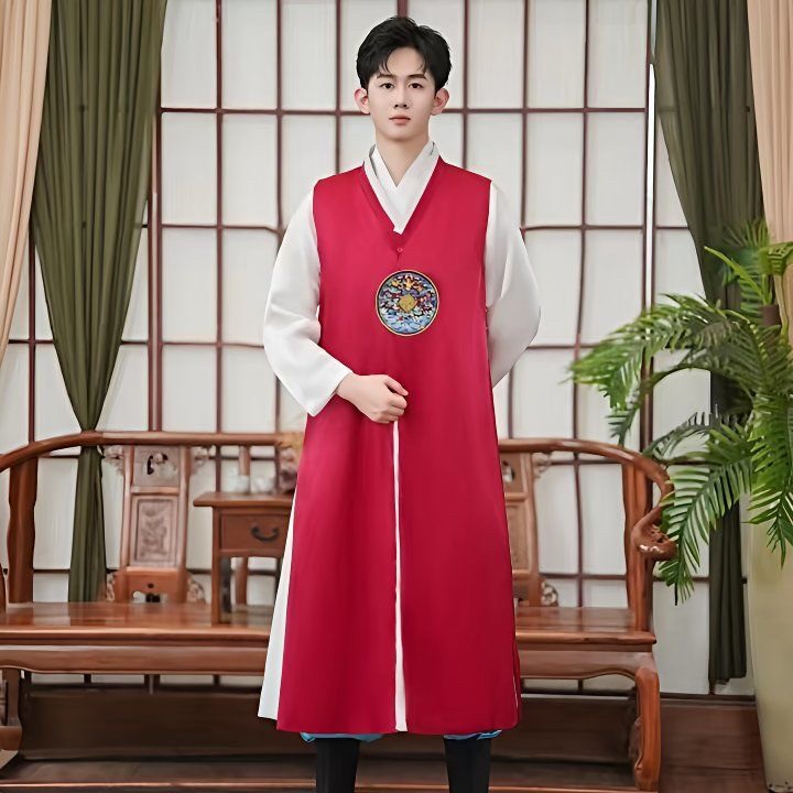 남성 전통 두루마기 쾌자 도포 한복 무대 공연 의상 행사용 의복 - 상세 이미지 2