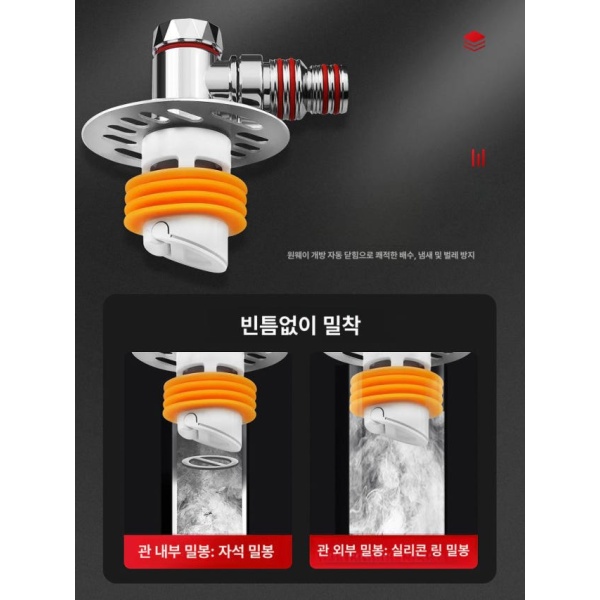 강력 배수구 냄새차단 역류방지 세탁기 덮개 베란다 악취제거 1개 세탁기 1개 - 상세 이미지 5