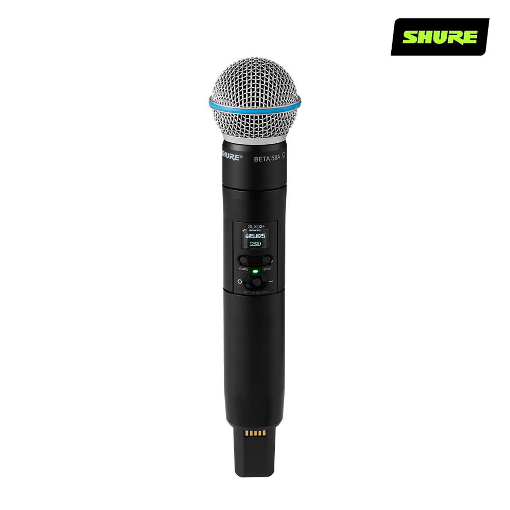 SHURE SLXD2+/BETA58 슈어 BETA58 무선 핸드 마이크 단품 SLXD2+/B58 - 상품 이미지