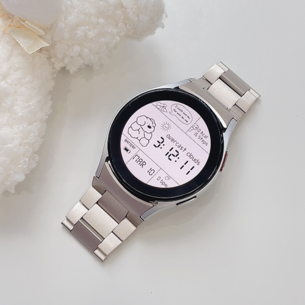 우먼스9999 갤럭시워치 7 스트랩 날개형 라이트 메탈 갤워치 6 5 4 클래식 호환 밴드 시계줄 제품 이미지