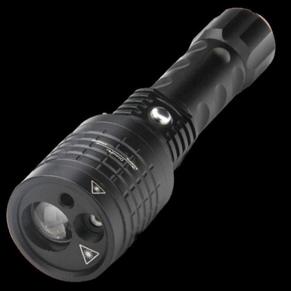 강력한 야외 적외선 줌 기능 키홀더 다기능 LED 트리플 라이트 손전등 18650 별무늬 1개 심플 화이트 + 레드 충전불가 AAA 3 - 상품 이미지