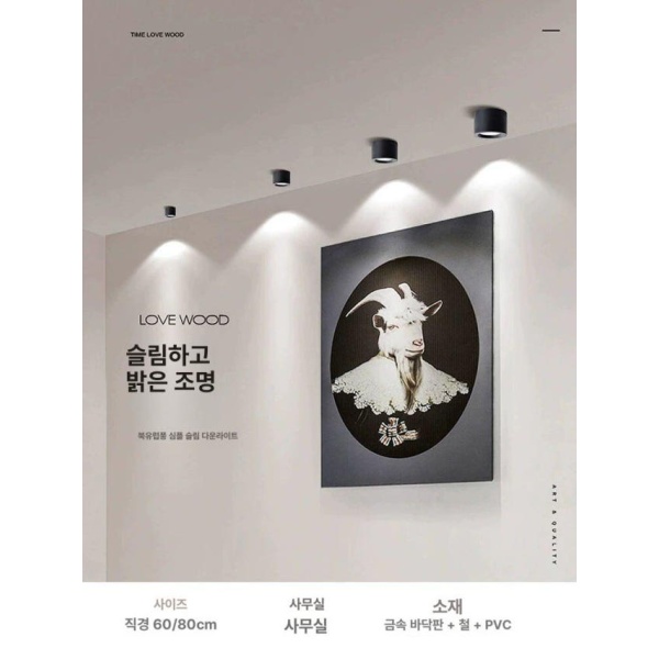 프리미엄 집중 조명 실링 원통직부등 핀조명 각도조절 플리커프리 15w 블랙 10cmx12cm 10w 화이트 광범위 8cmx10cm - 상세 이미지 2