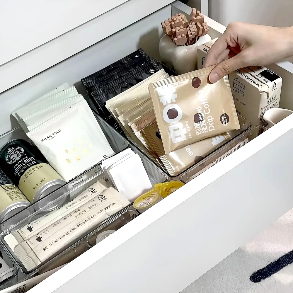 또와여샵 투명 서랍정리함 오픈형 화장대 화장품 서랍 칸막이 - 상세 이미지 5