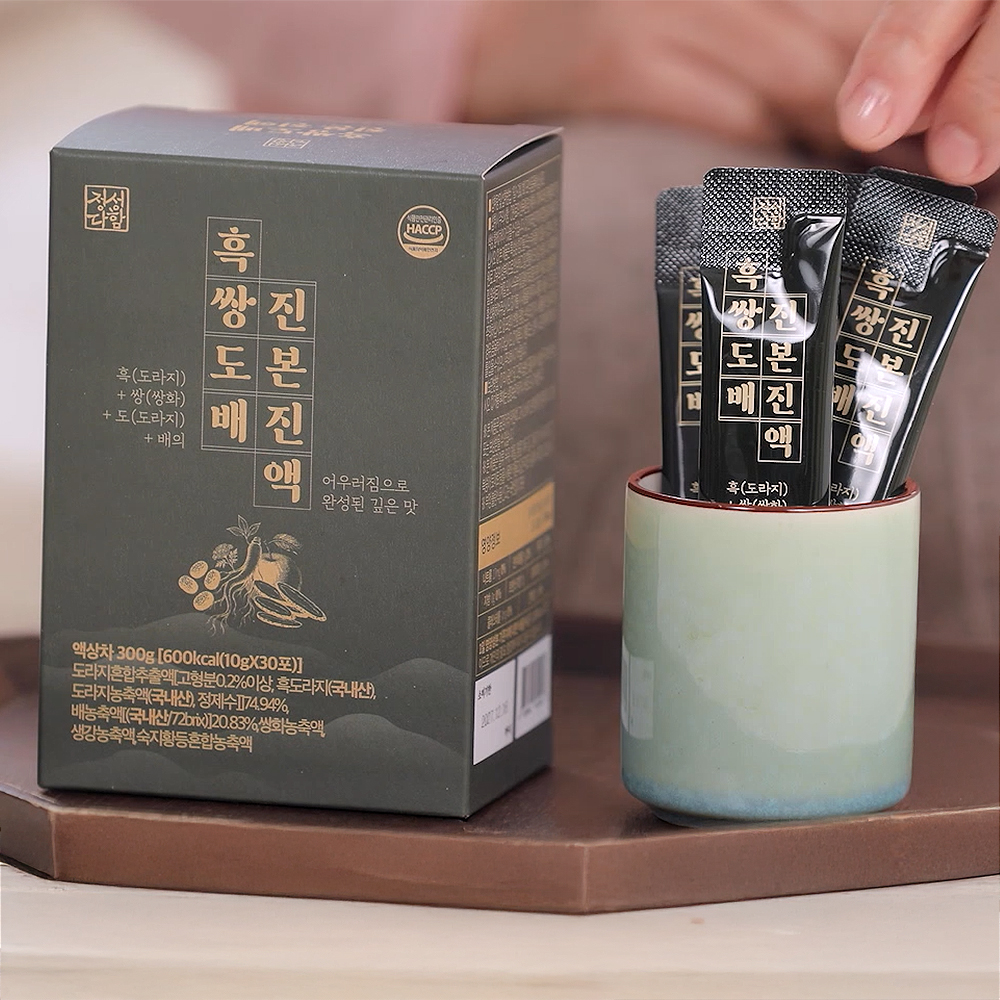 정성다함 흑쌍도배 진본진액 60포 국내산 흑도라지 약도라지 3년근 이상 사포닌 진액고 청 - 상세 이미지 5