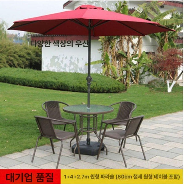 프리미엄 야외 라탄 의자 2개 테라스 정원 수영장 커피숍 카페 베란다 보르도 2개 - 상세 이미지 2