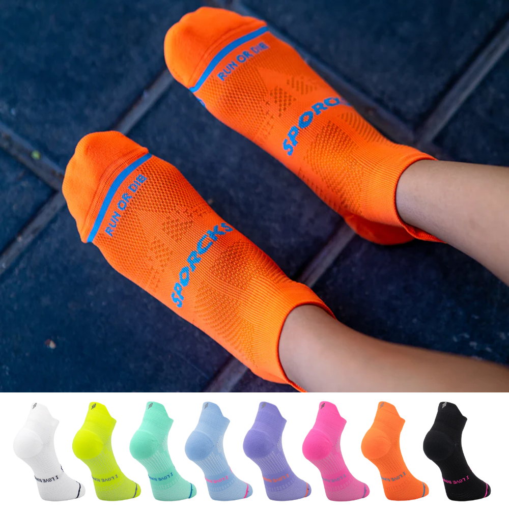 스포크스 러닝양말 로우컷 여름 마라톤 삭스 SPORCKS 오렌지, L (270-285mm) - 상품 이미지