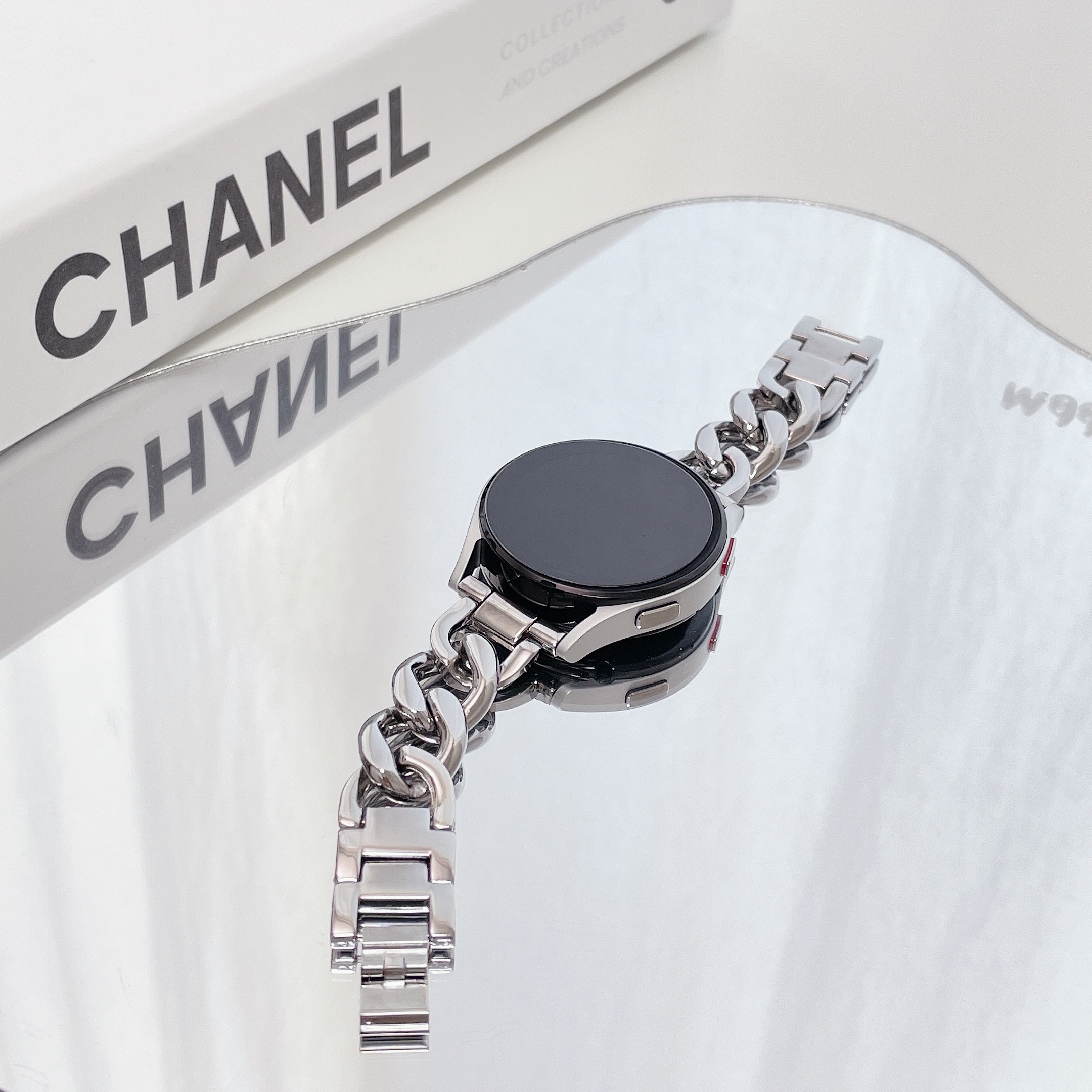 우먼스9999 갤럭시워치 7 스트랩 체인 브레이슬릿 갤워치 6 5 4 클래식 액티브2 호환 밴드 시계줄 제품 이미지