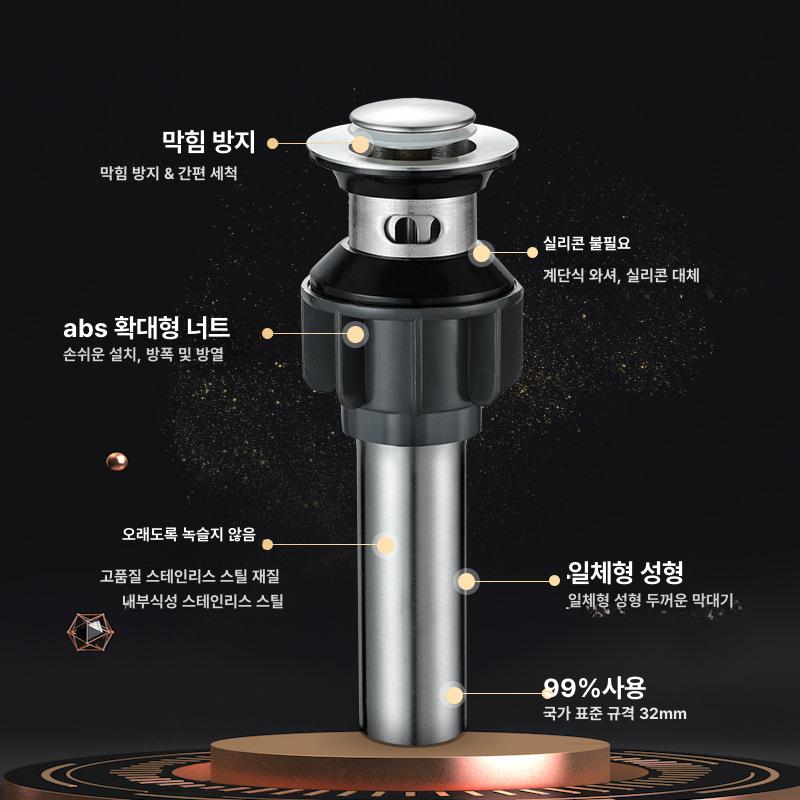 스테인리스 하수구 부속품 만능 회전형 탄성 밀봉기 12.5cm 구멍 있음 플립 - 상세 이미지 4