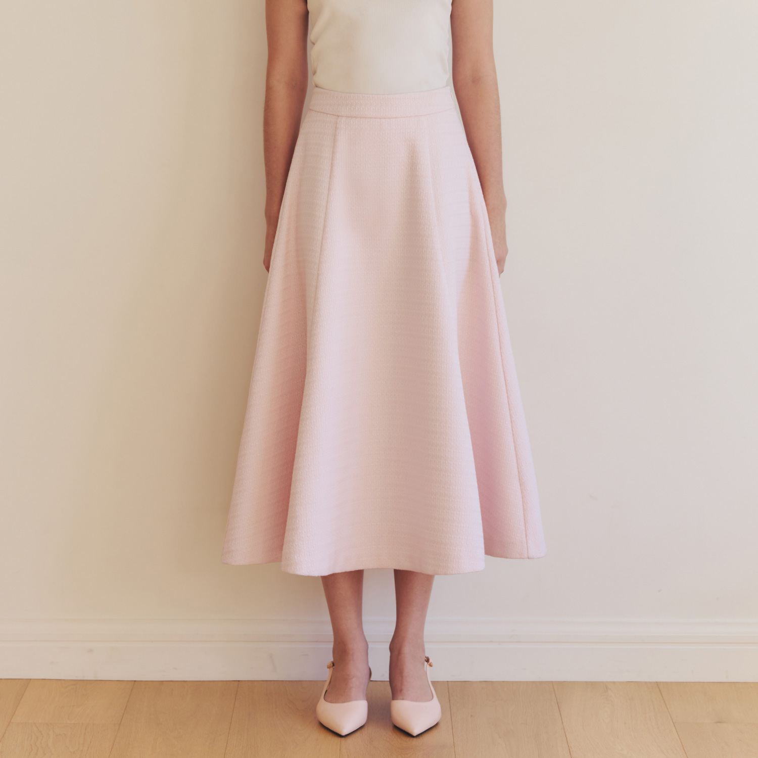 [제로스트릿][4컬러] 크리미 트위드 롱 스커트 CREAMY TWEED LONG SKIRT - 상품 이미지