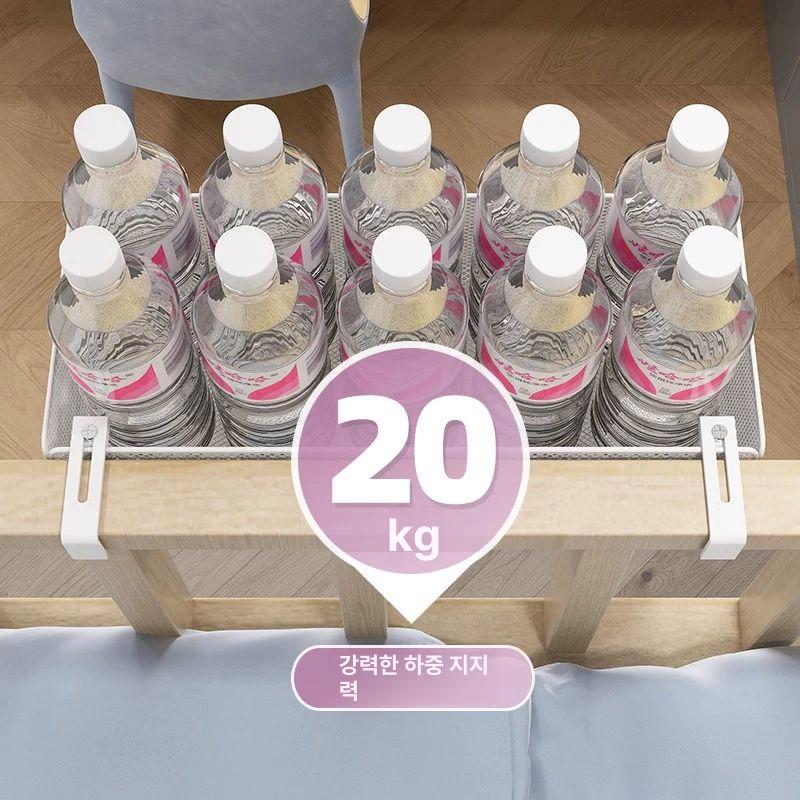 수납정리함 침대 사이드 바스켓 화이트 바구니 걸이 포켓 화이트 대형 - 상세 이미지 5
