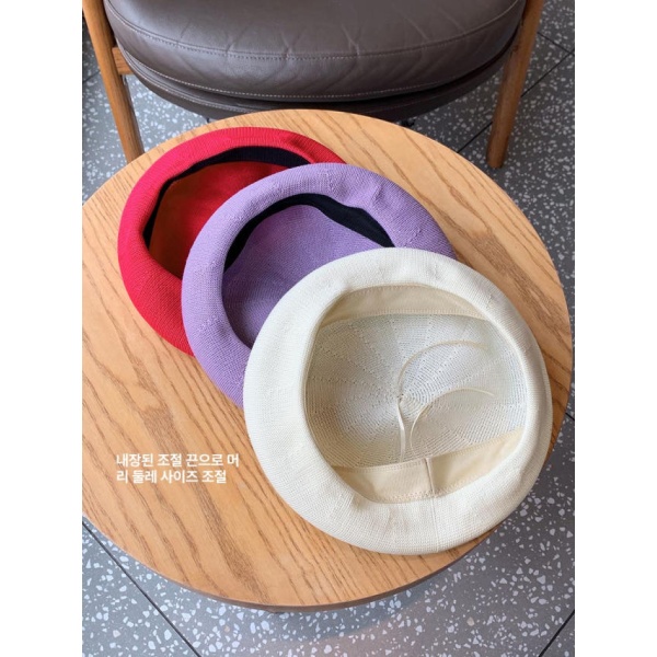 스타일리시 데일리 통기성 여성 퍼플 빵모자 니트 화가스타일 애프리콧 55-59cm 조절 가능 애프리콧 55-59cm 조절 가능 - 상세 이미지 3